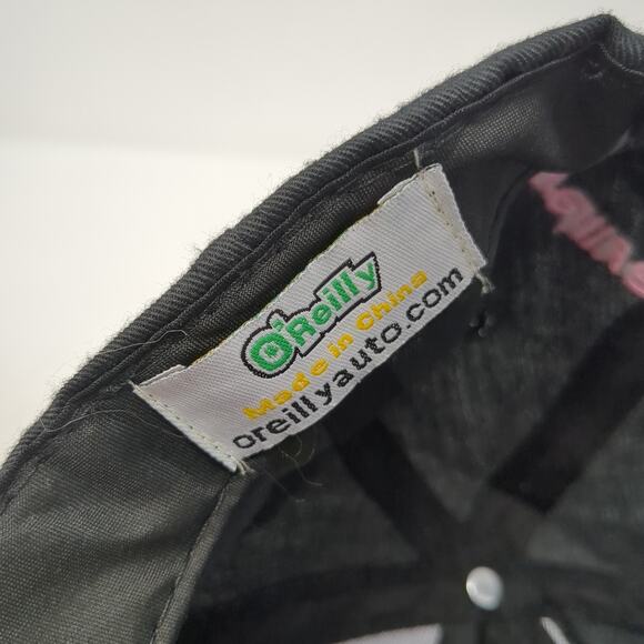 O'Reilly Auto Parts Strapback Baseball Cap Black One Size Adjustable Embroidered - Picture 9 of 9